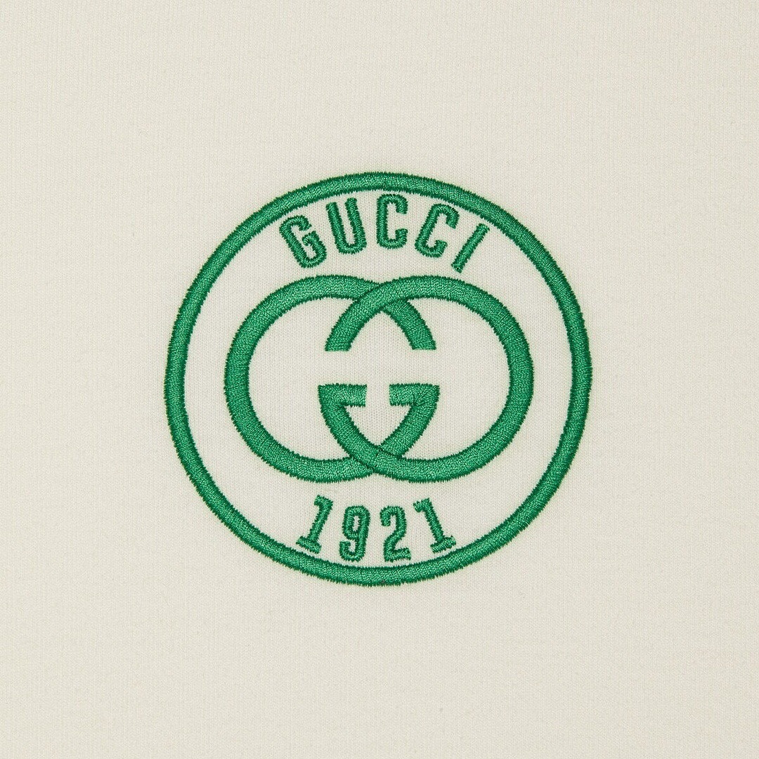 Gucci GG Buckle Embroidered Short Sleeve (White) - Image 2