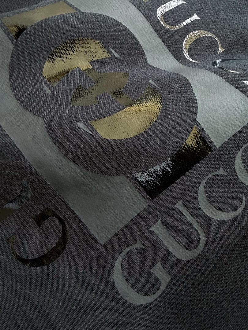 Gucci Black Double G Large Print Hoodie - Image 8