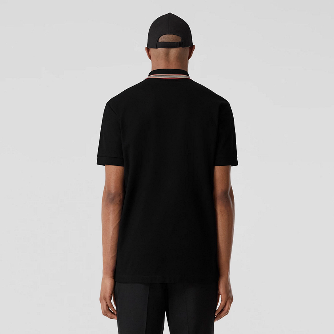 Ralph Lauren Color Striped Collar POLO (Black) - Image 11