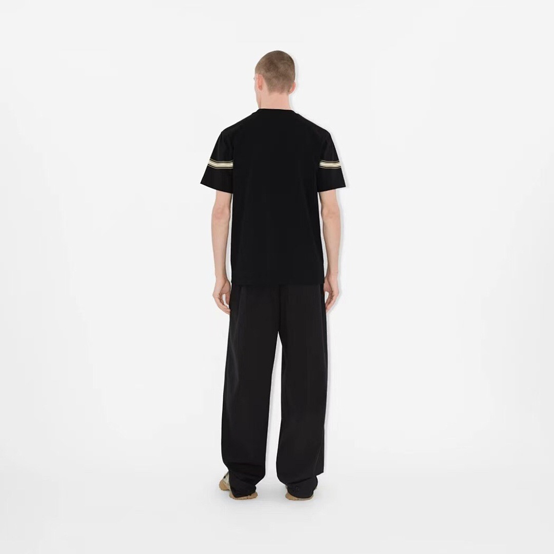 Burberry BR Striped Embroidered Short Sleeve (Black) - Image 18