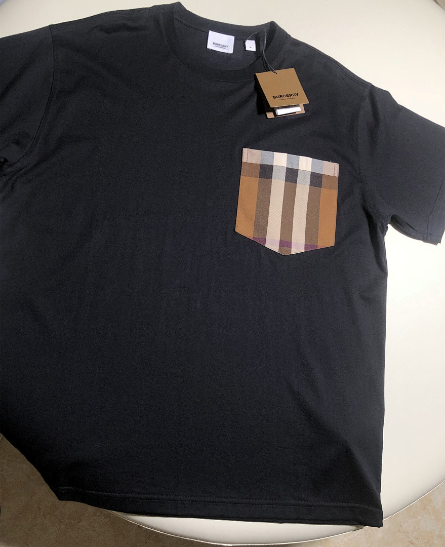 Burberry BR Coffee Plaid Short Sleeve (Black) - Image 4