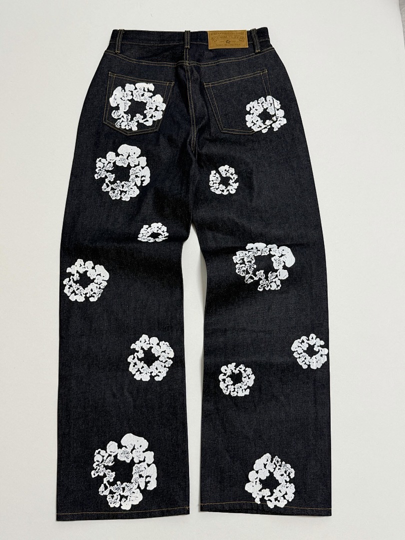 Unbranded Denim Cotton Floral (Black) - Image 5