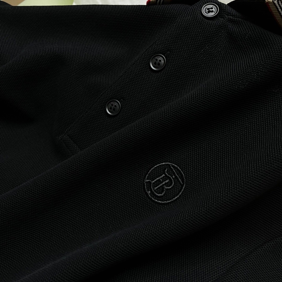 Ralph Lauren Color Striped Collar POLO (Black) - Image 8