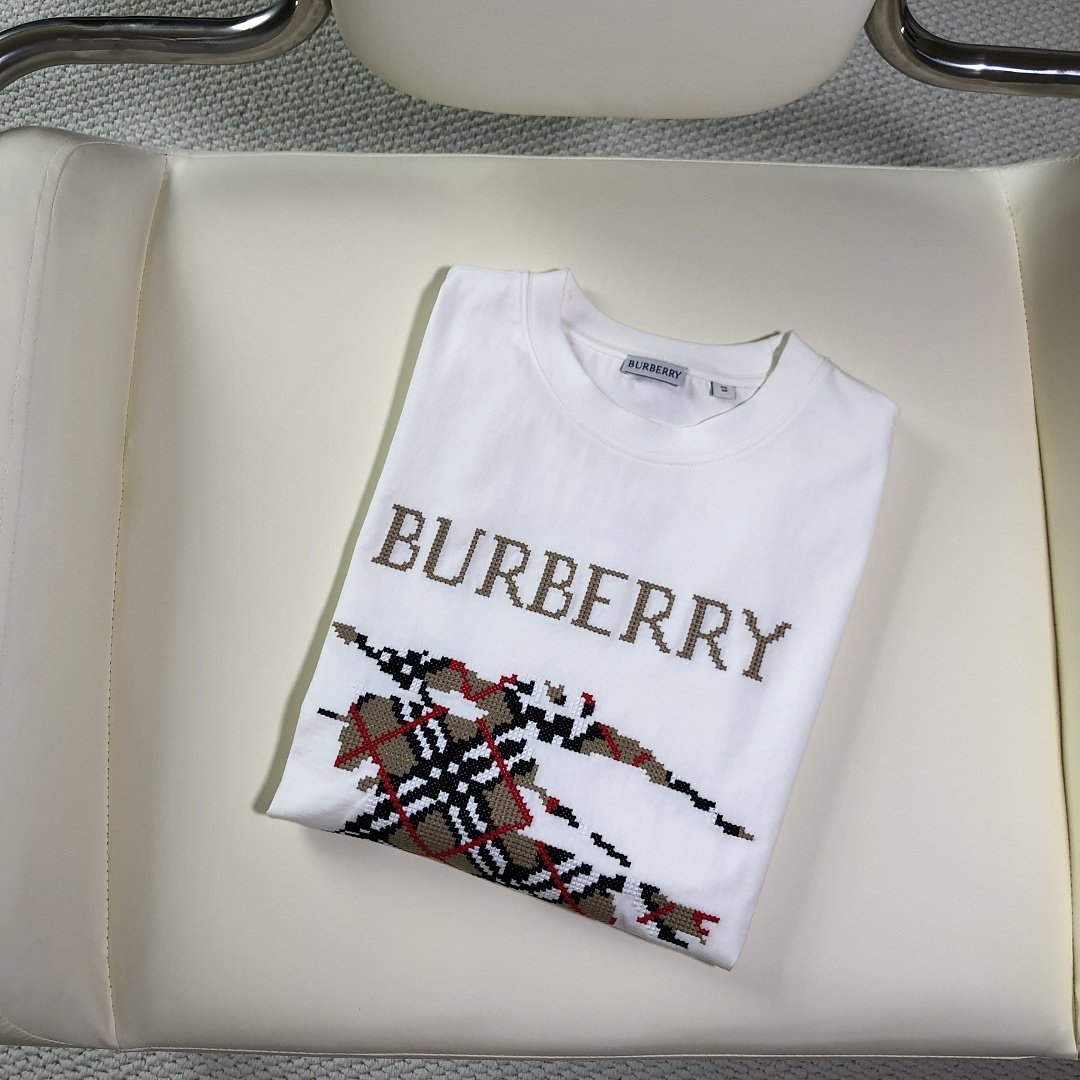 Burberry BR Plaid Short Sleeve (White) - Image 12