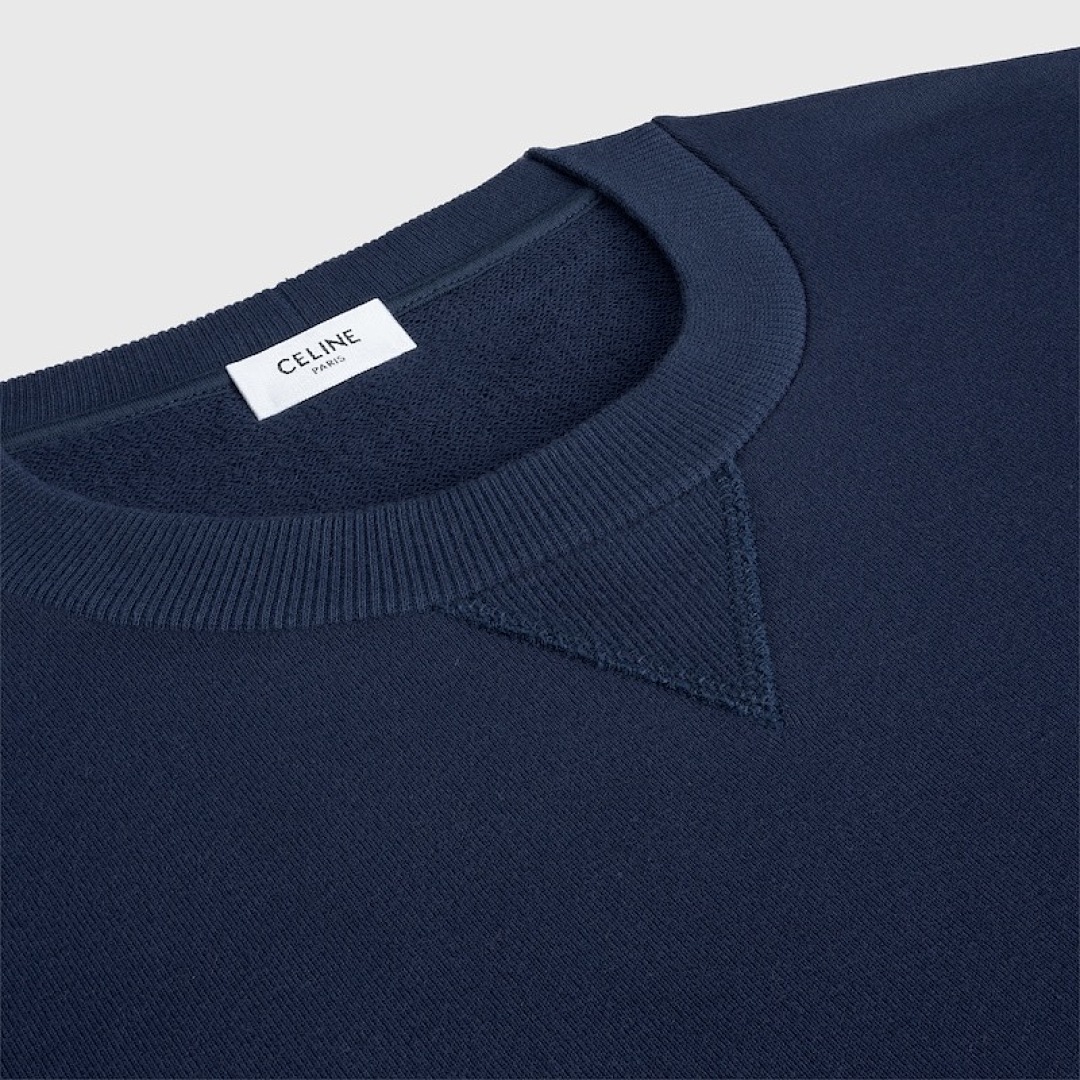 Celine Dark Blue Embroidered Label Collar - Image 3