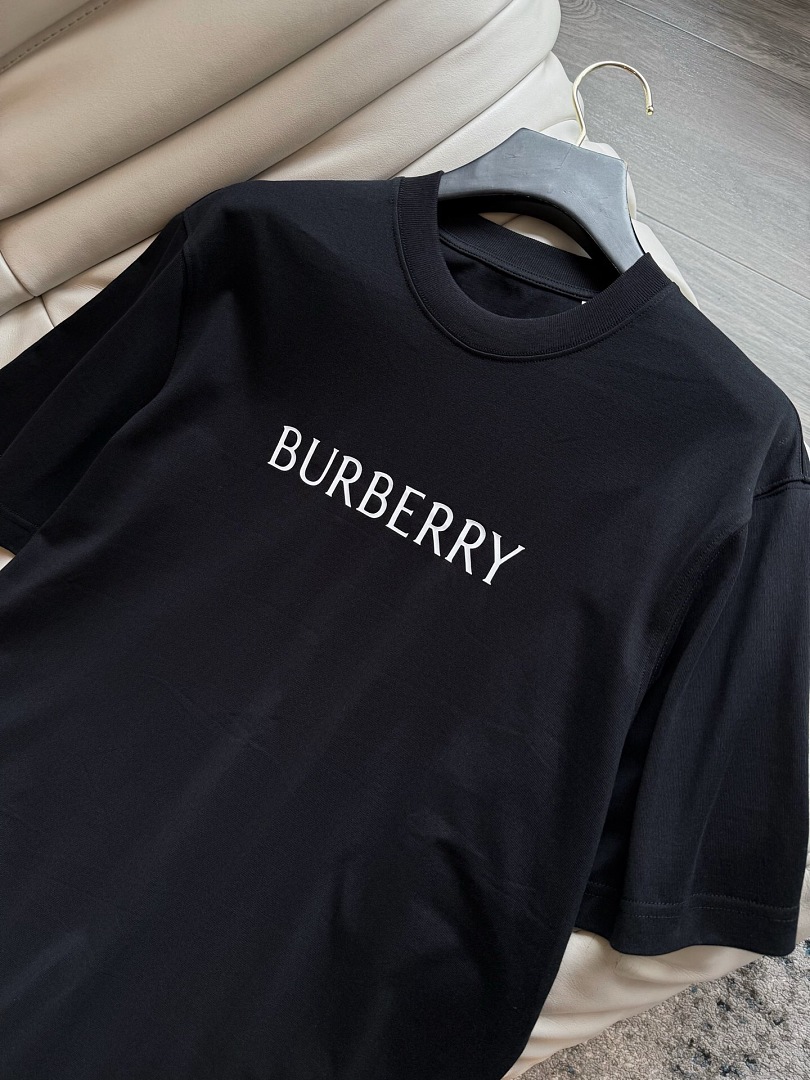 Burberry Silk Print Short Sleeve (Black) - Image 6