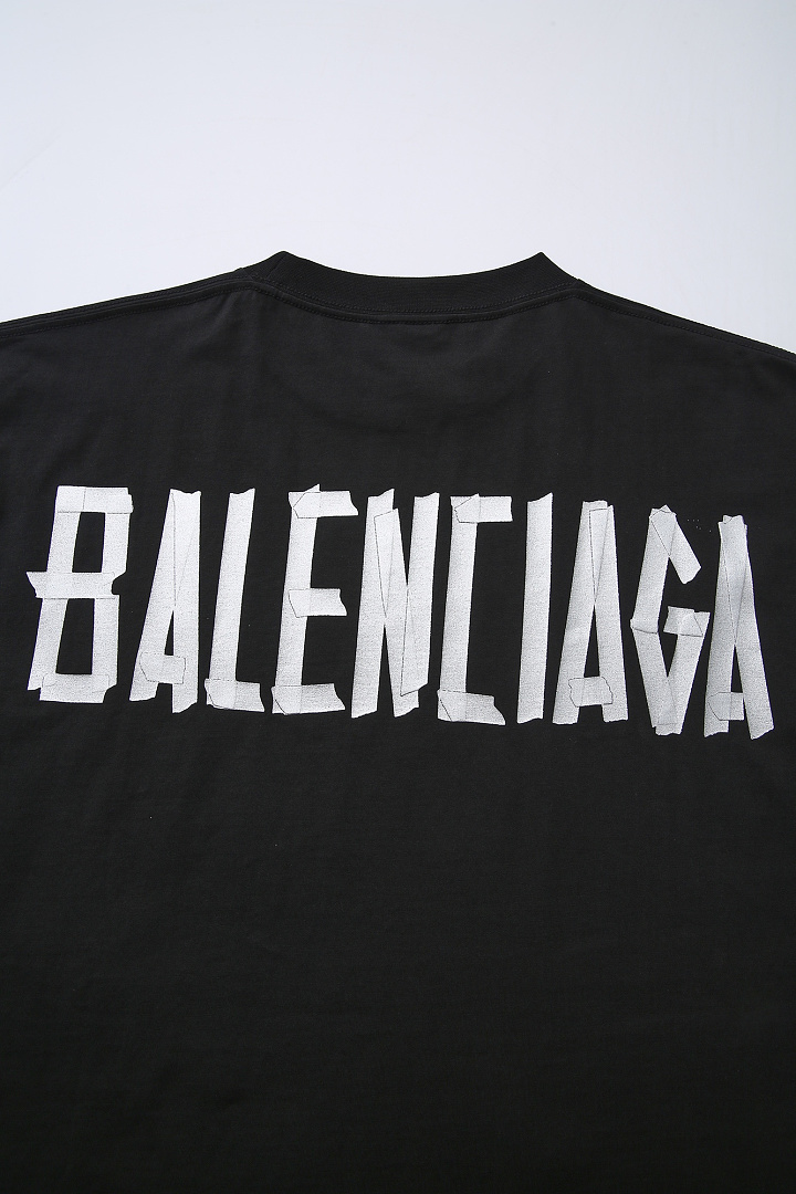 Balenciaga Silver Tape T-Shirt - Image 16