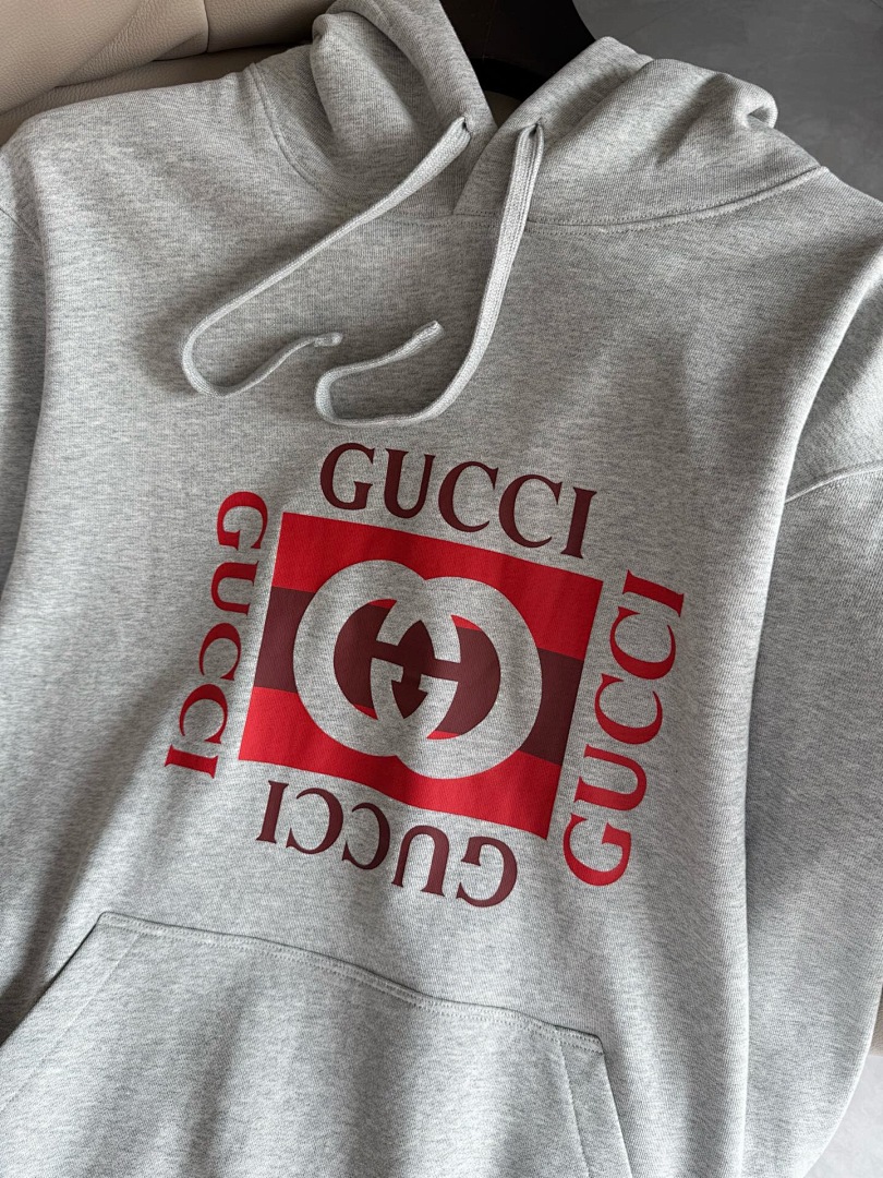Gucci Linen Grey Double G Print - Image 4