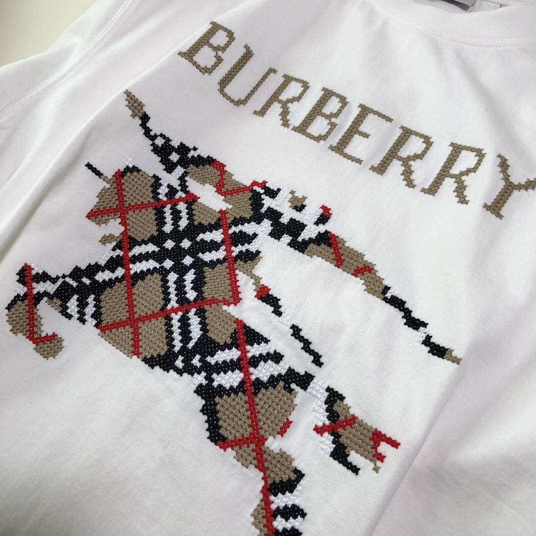 Burberry BR Plaid Short Sleeve (White) - Image 8