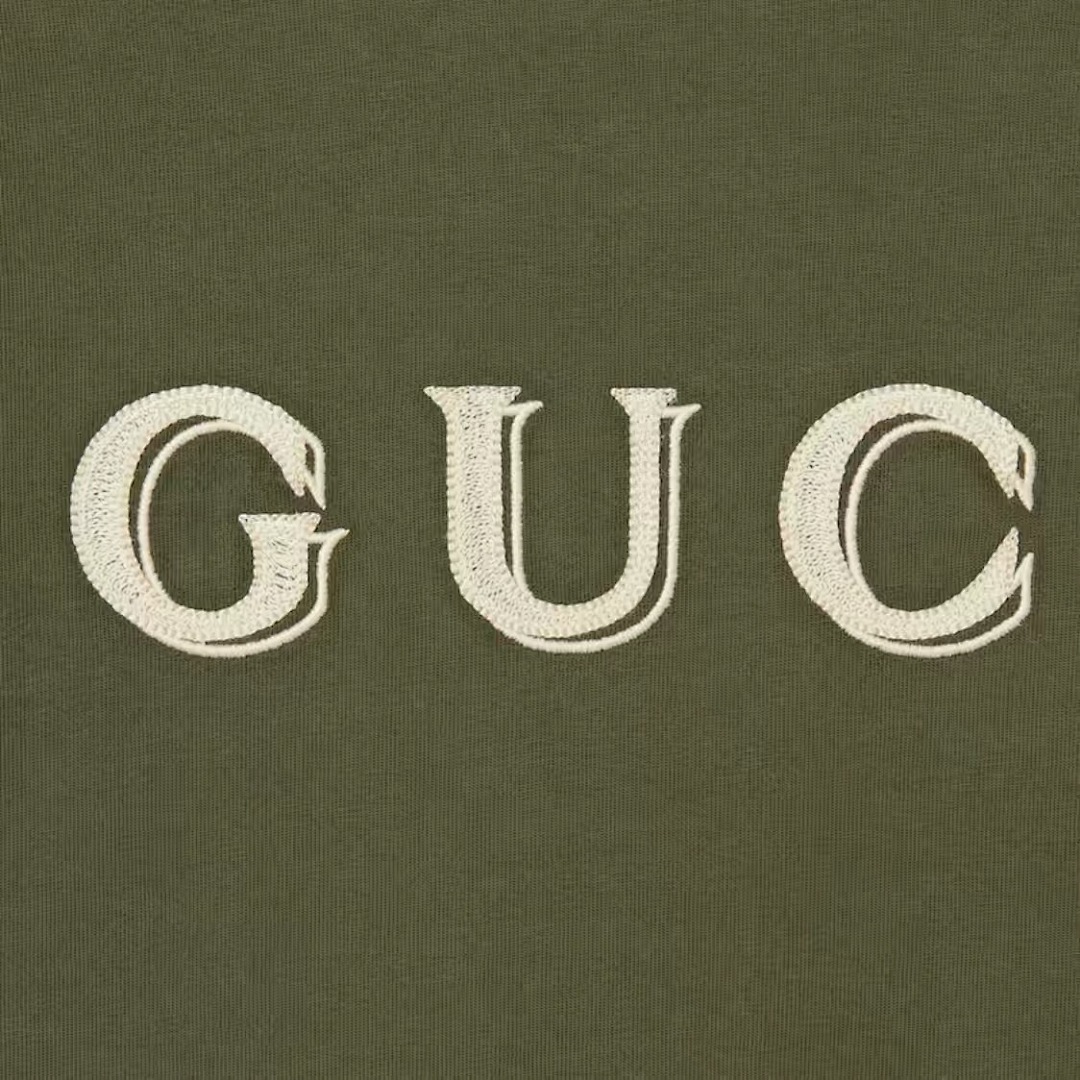 Gucci GU Print Short Sleeve (Green) - Image 2