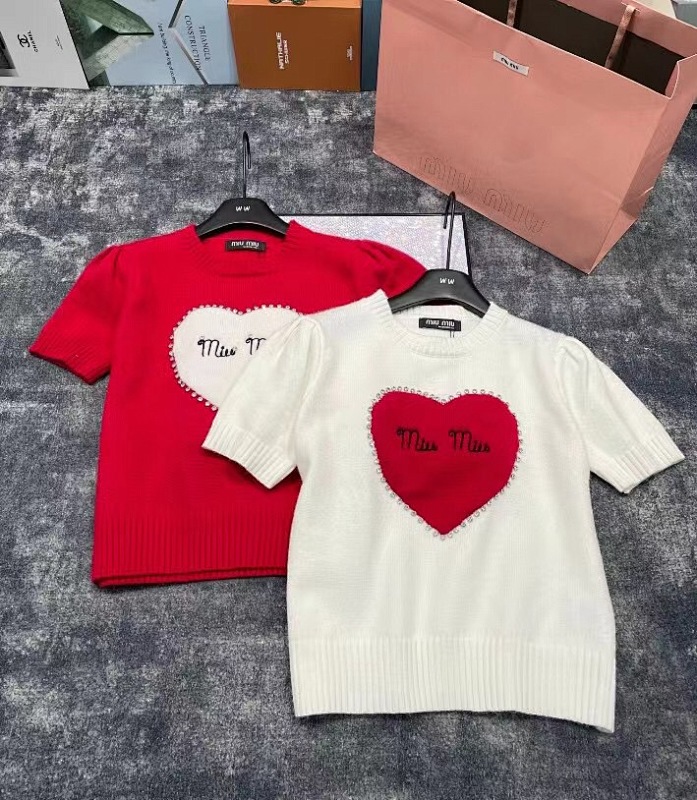 Christian Louboutin MiuMiu Knitted Short-Sleeved Sweater, photo 1