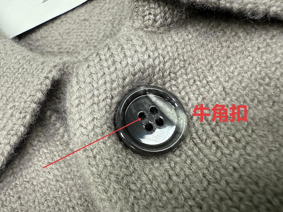 Unbranded Camel Fleece Buckle Alpaca Button Sweater - Image 8