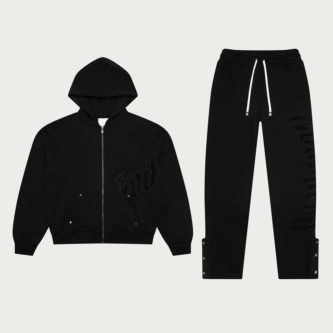 Godspeed ¥298 OG LOGO SWEATSUIT V2 Godspeed (Double Black) - Image 33