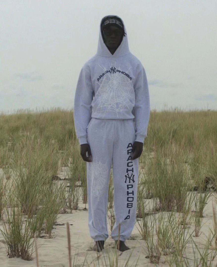 Sp5der ¥260 Arach NY Phobia Hoodie Ash Grey1:1 - Image 2
