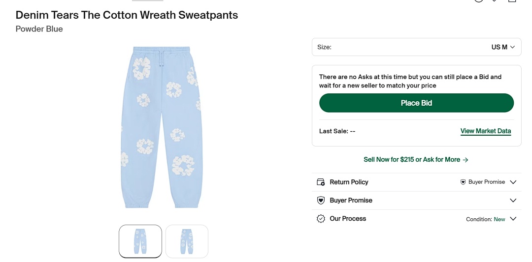 Unbranded ¥268 Denim Tears The Cotton Wreath Powder Pants - Image 4