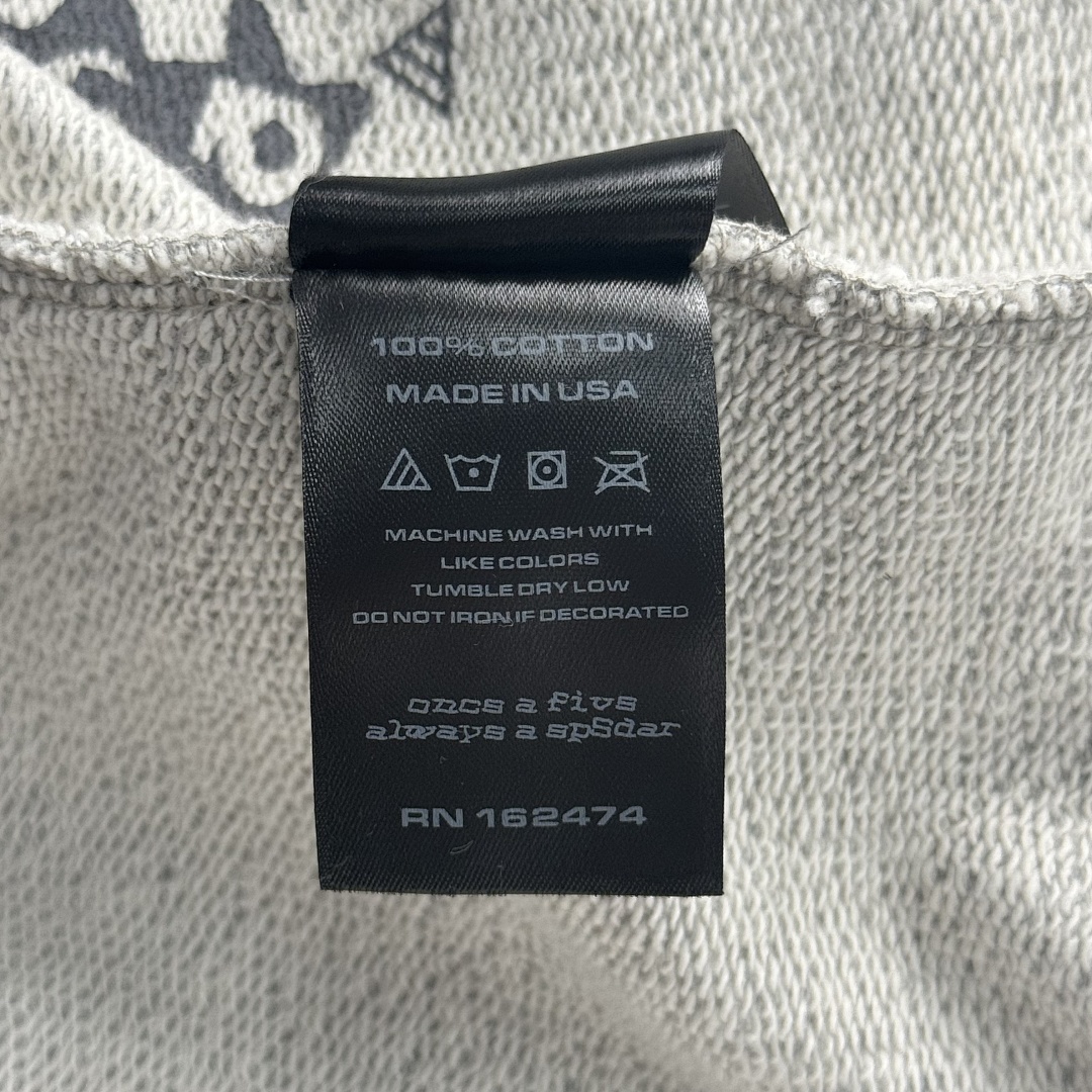 Sp5der ¥155 Sp5Der OG Web Logo Sweat Short Heather (Grey) - Image 10