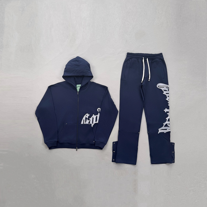 Godspeed ¥298 OG Logo Sweatsuit V2 Godspeed (Navy/Silver Satin)