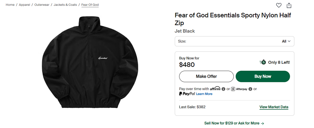 Bape ¥228 Fear Of God Essentials - Image 3