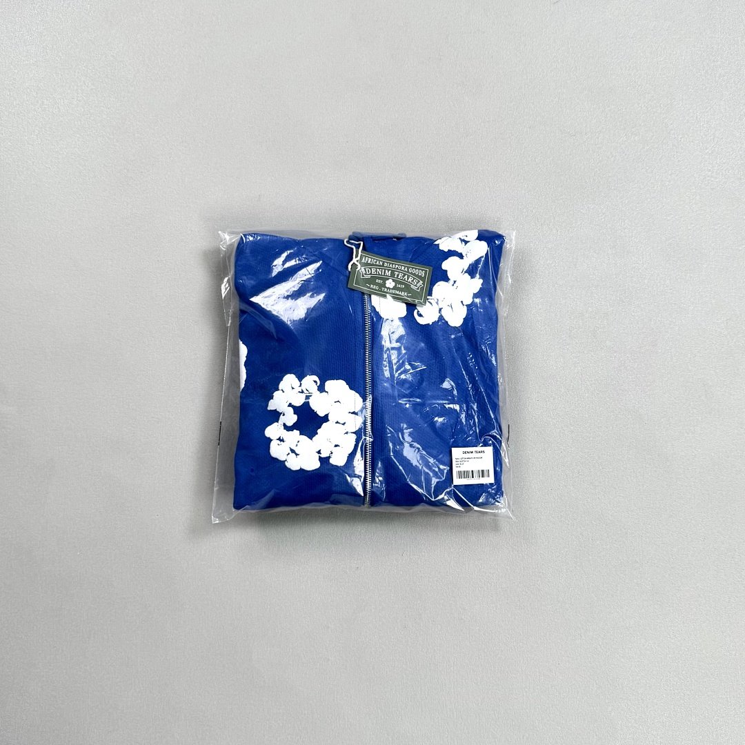 Unbranded ¥298 New Cotton Wreath Zip Hoodie Denim Tears - Image 54