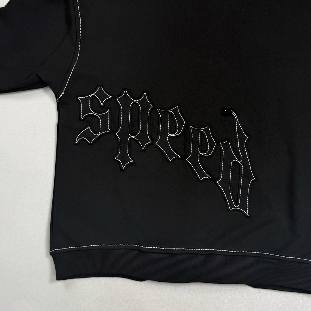Godspeed ¥298 Godspeed OG Logo Stitched Sweatsuit (Black) - Image 11
