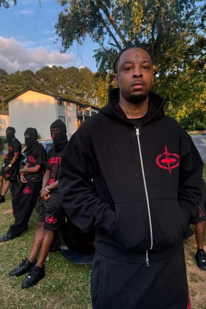 Corteiz ¥98 Corteiz X Slaughter Gang 21 Savage T-Shirt - Image 7