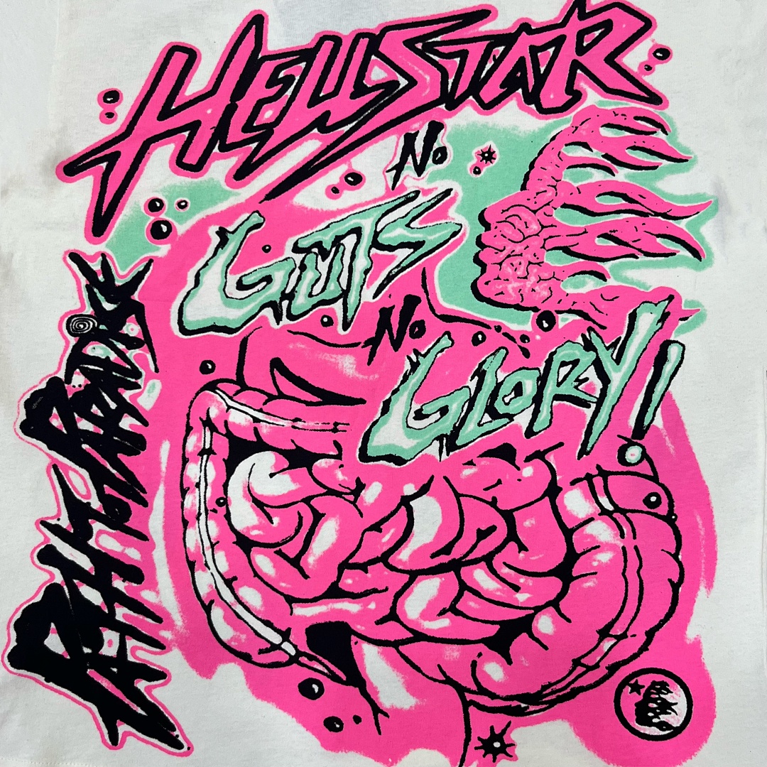 Hellstar ¥150 HELL STAR No Guts Glory T-Shirt - Image 5