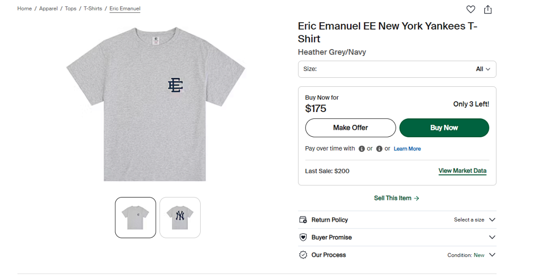 Christian Louboutin ¥78 Eric Emanuel EE Basic T-Shirt - Image 4