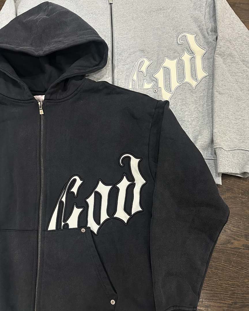 Godspeed ¥298 OG Logo Sweatsuit V2 Godspeed (Heather Grey) - Image 5