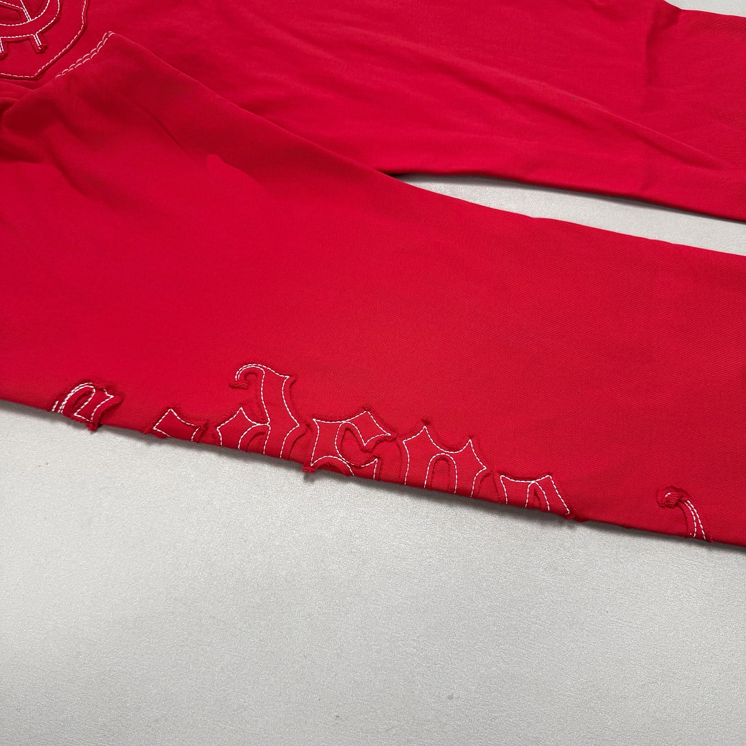 Godspeed ¥298 Godspeed OG Logo Stitched Sweatsuit (Red) - Image 26