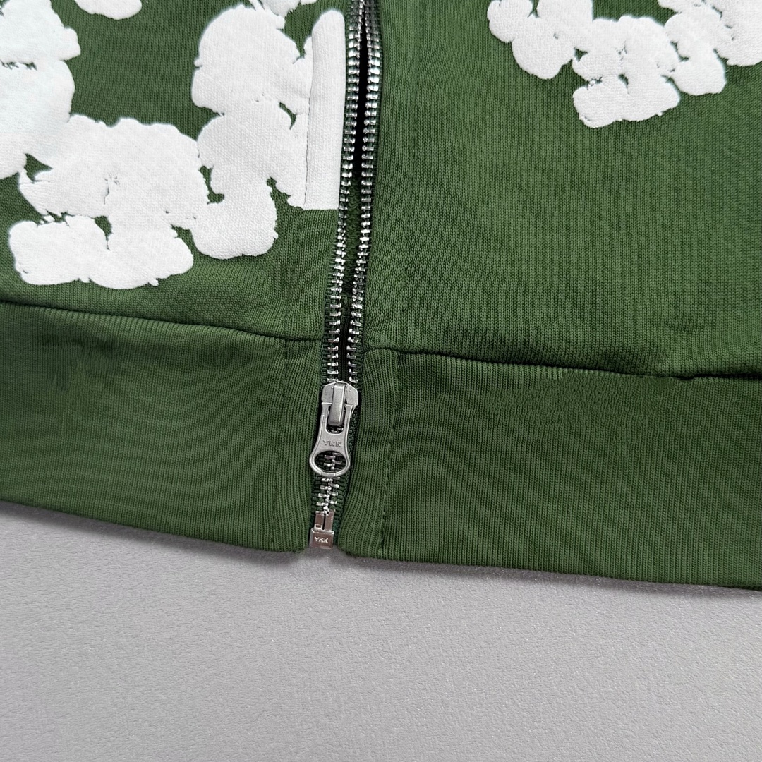 Unbranded ¥298 New Cotton Wreath Zip Hoodie Denim Tears - Image 60