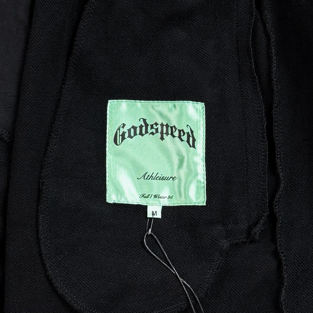 Godspeed ¥298 Godspeed OG Logo Stitched Sweatsuit (Black) - Image 27