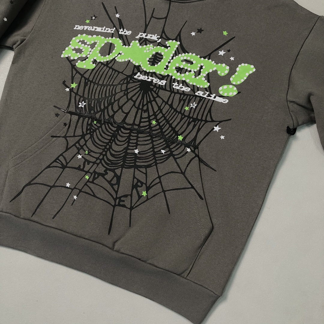 Sp5der ¥260 Sp5Der Punk V2 (Slate Grey) - Image 9