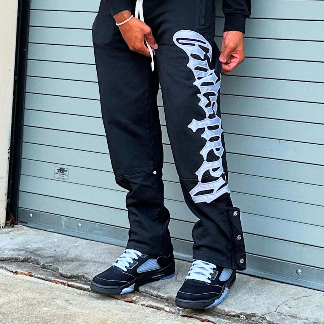 Godspeed ¥298 OG LOGO SWEATSUIT V2 Godspeed (Black/Silver Satin) - Image 10