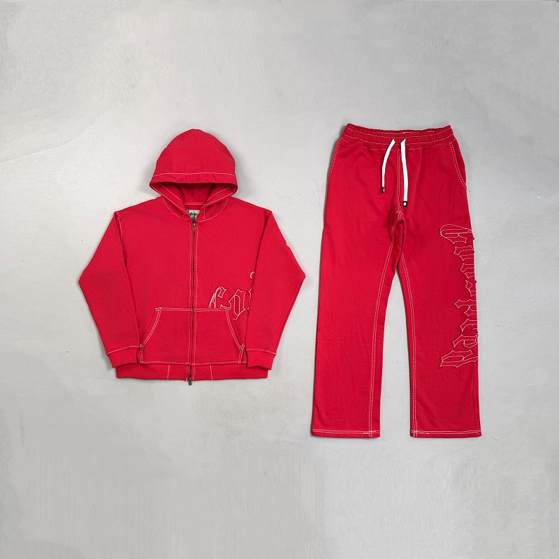 Godspeed ¥298 Godspeed OG Logo Stitched Sweatsuit (Red)
