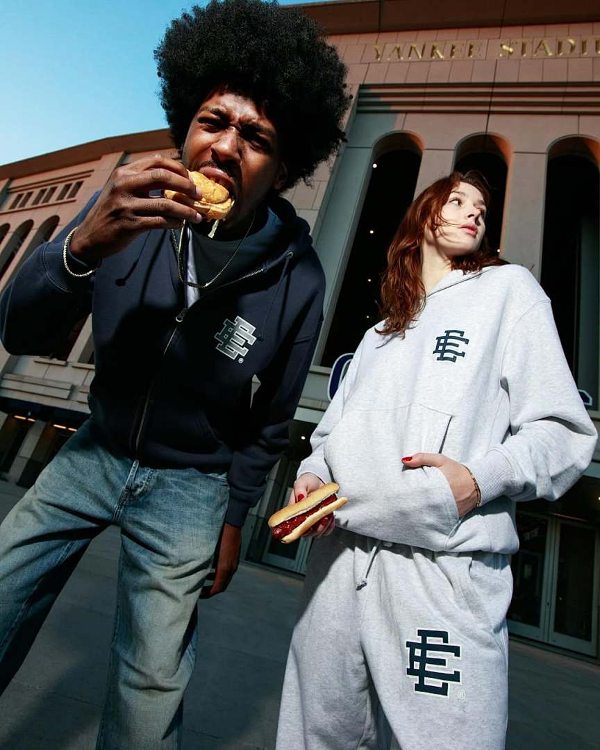 Christian Louboutin ¥268 EE Basic Hoodie Grey/Navy - Image 4