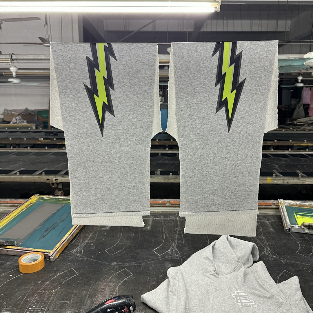 Christian Louboutin ¥268 Eric Emanuel EE Basic Hoodie (Gray/Lime Bolt) - Image 8