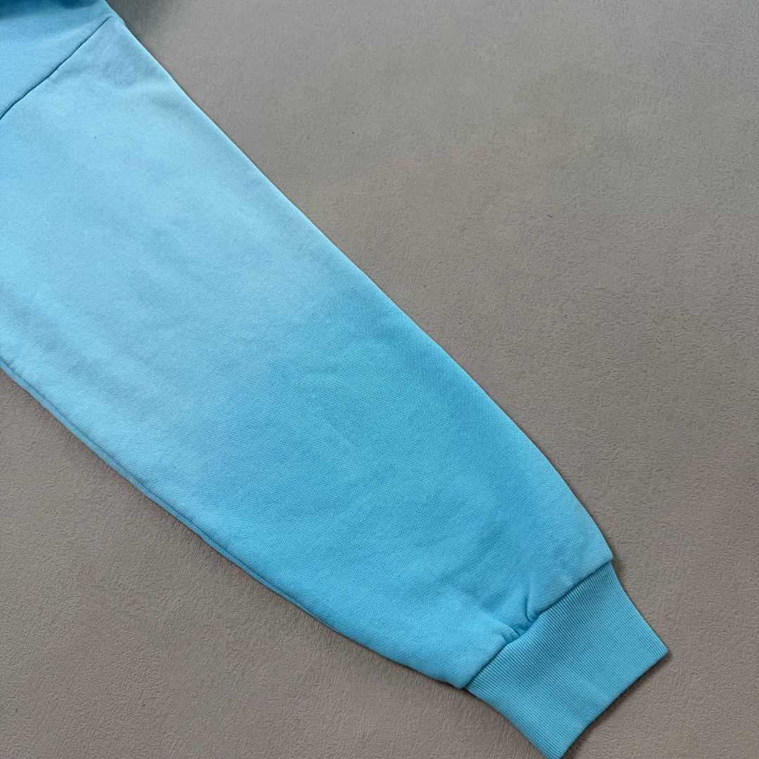 Sp5der ¥260 Sp5Der OG Web V2 Spray Hoodie (Light Blue) - Image 8