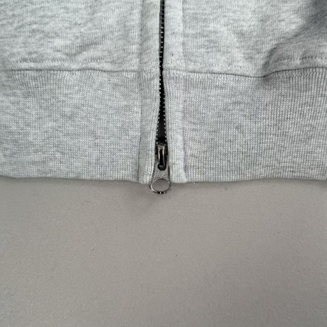 Christian Louboutin ¥298 EE Basic Zip Up Hoodie Grey/White (FW24) - Image 13