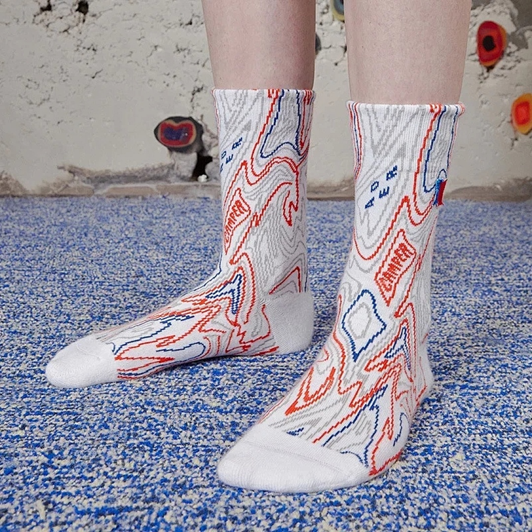 Accessiories Ader Red And Blue Scrawl Socks - Image 2
