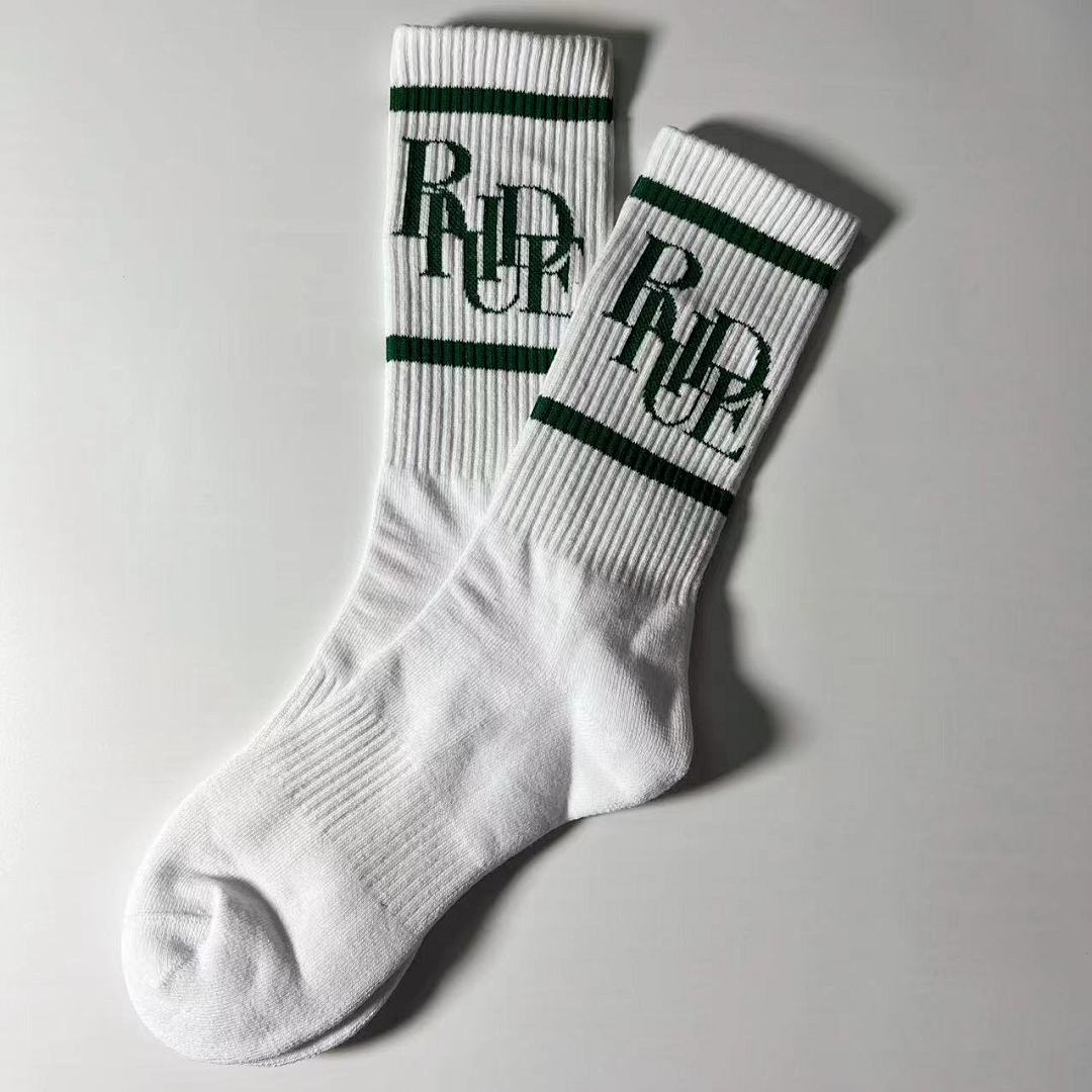 Accessiories 1:1 Rhude 2022 Towel Socks Green (RR) - Image 5