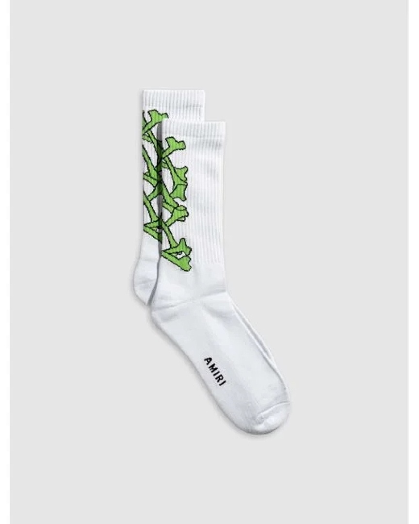 AMIRI AMIRI 1: 1 2022 New Season Socks Skull White Green Top Towel, photo 1