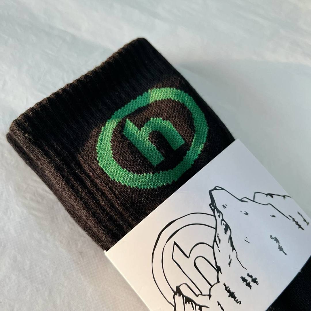 Accessiories Hidden Ny Black Towel Socks (Green)