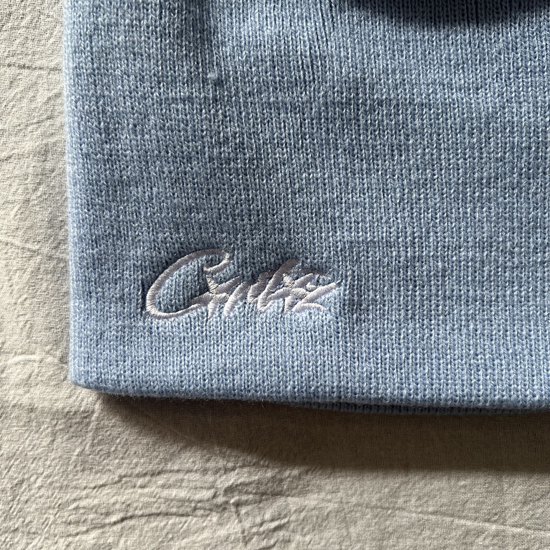 Accessiories CO Sky Blue Small Embrodiery Logo Beanie - Image 3