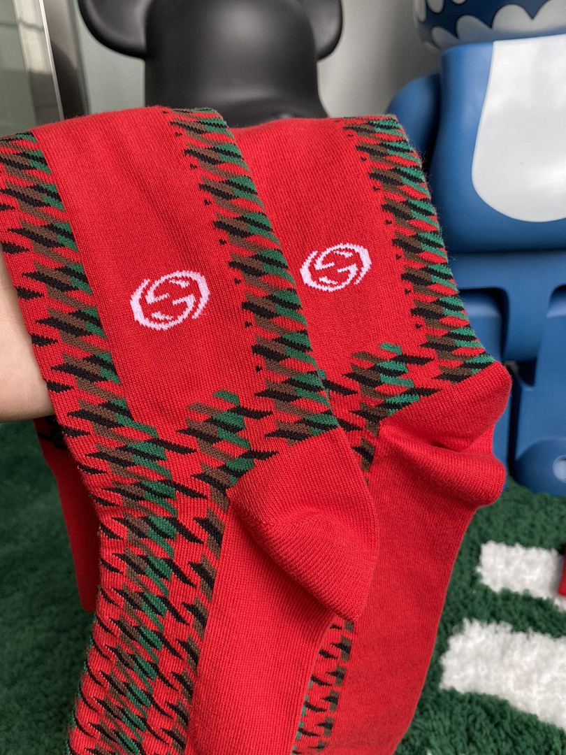 Accessiories G Red Long Socks - Image 4