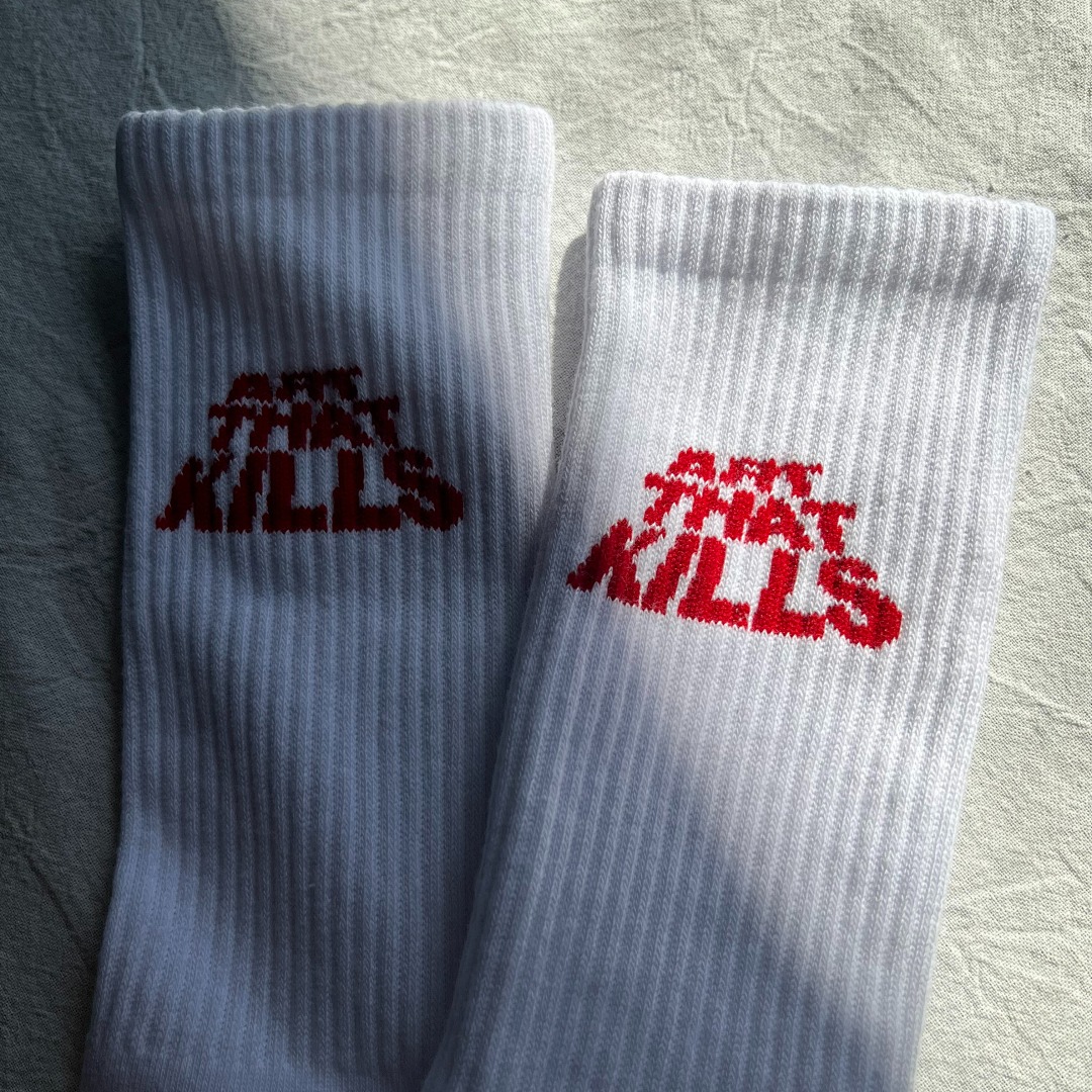 Lanvin Gallery Dept “ARE THE KILLS" Towel Socks - Image 7