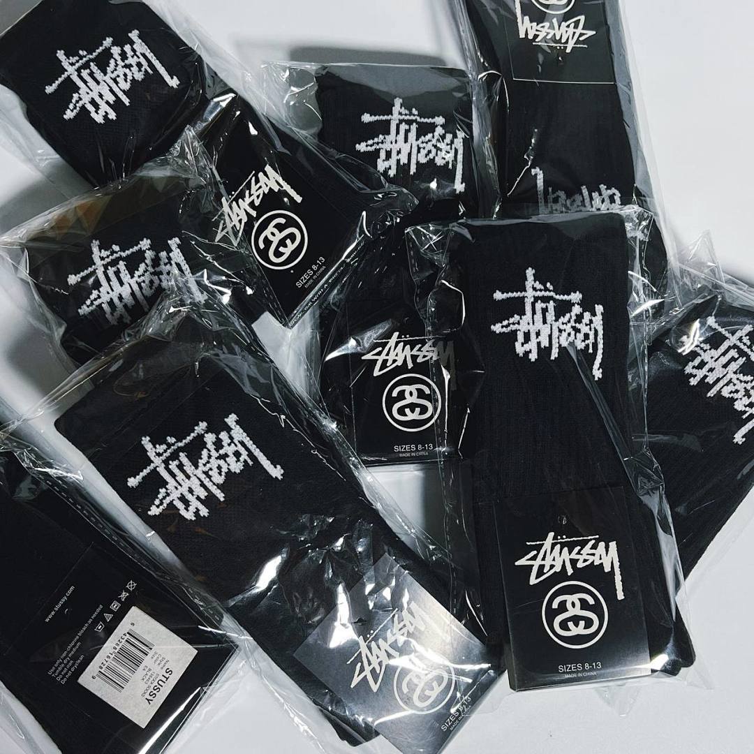 Accessiories STU Black Big Logo Towel Sock Print