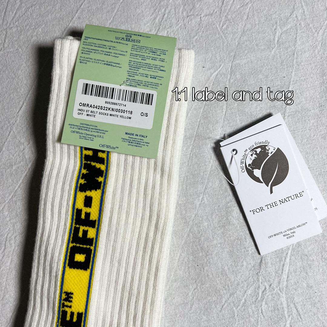 Accessiories OFF WHITE Industry Yellow Sock - Image 14