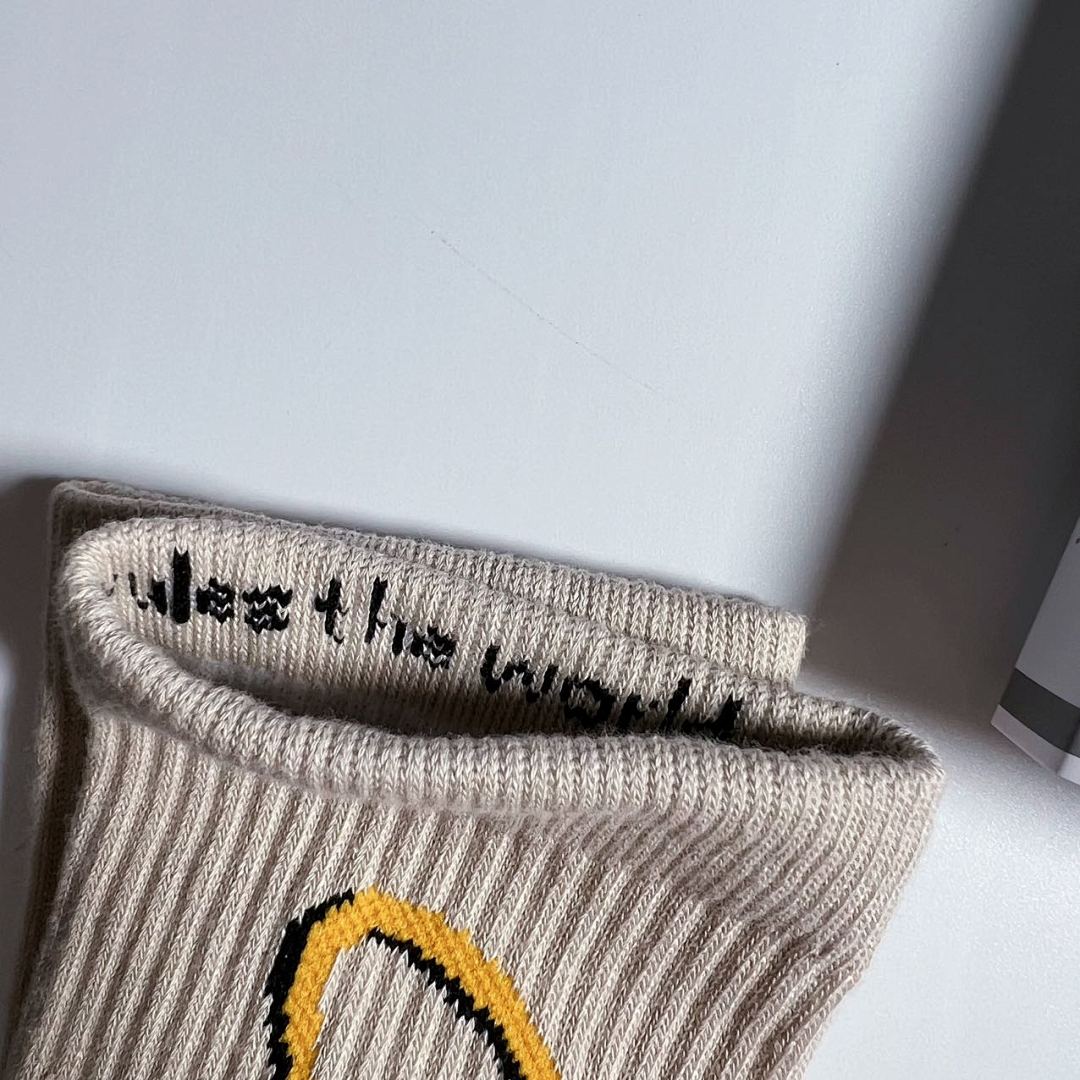Accessiories 1: 1 Co Grey Yellow Rare Color Socks - Image 6