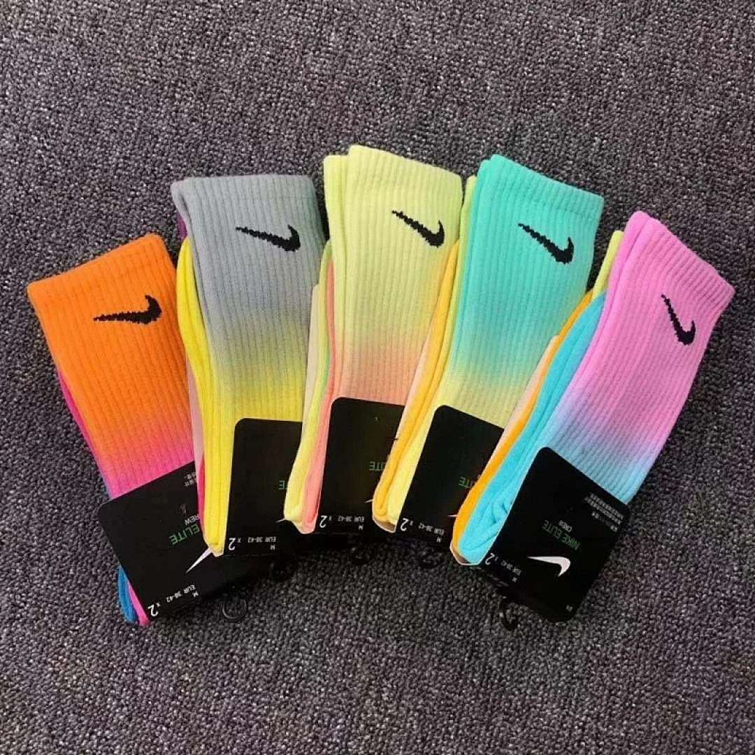 Accessiories NK Socks 2021 Tie Dye Gradient Double Exclusive