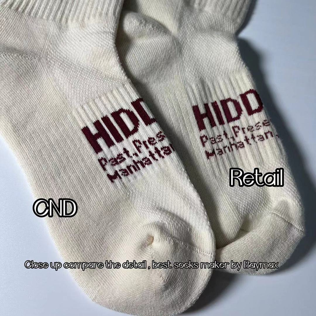 Accessiories 1:1 Hidden Socks Towel Bottom Cream Maroon——Unique Correct Version - Image 3